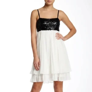 Glitter black and white dress
