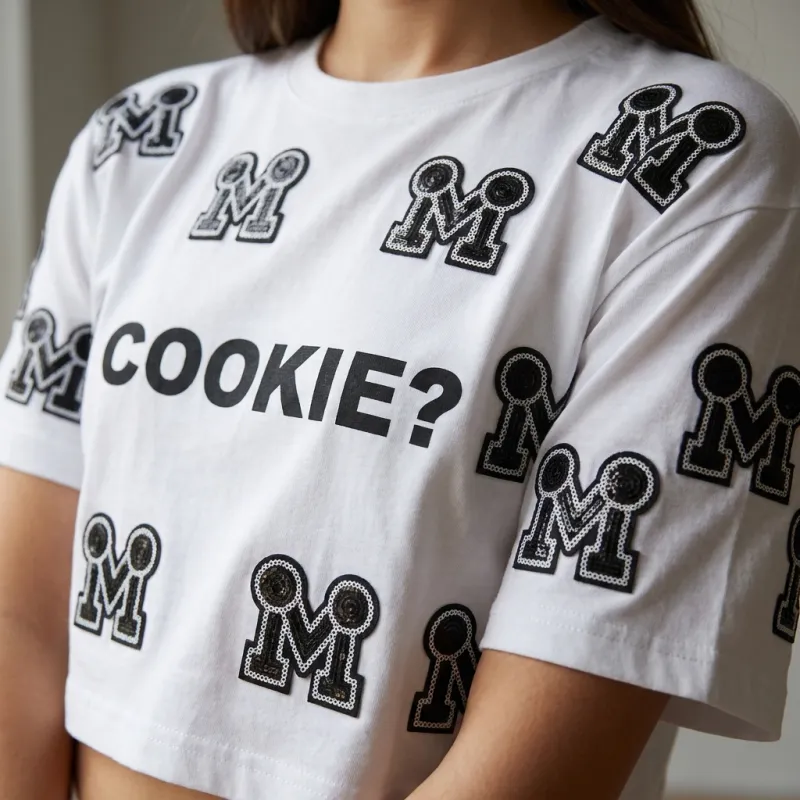 Cookie M White Crop Top