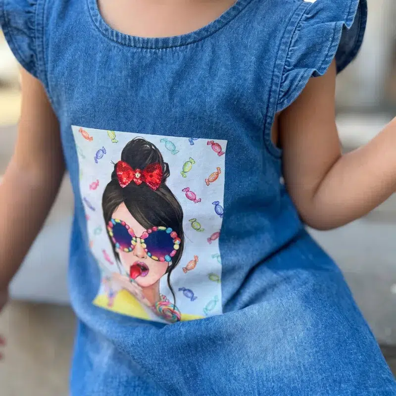 Funky denim dress