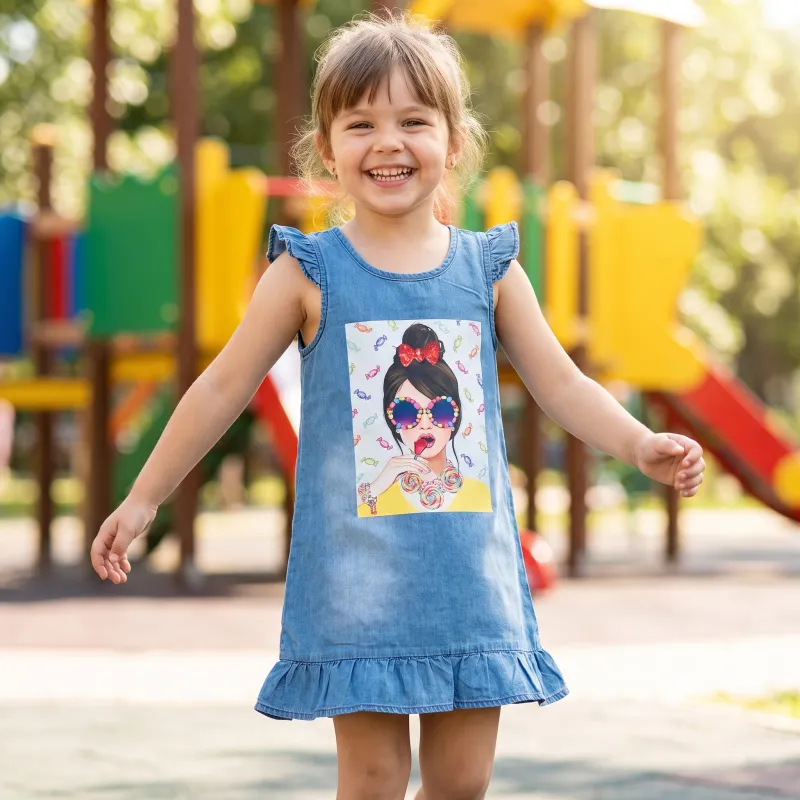 Funky denim dress