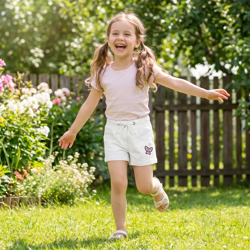 White Butterfly Shorts