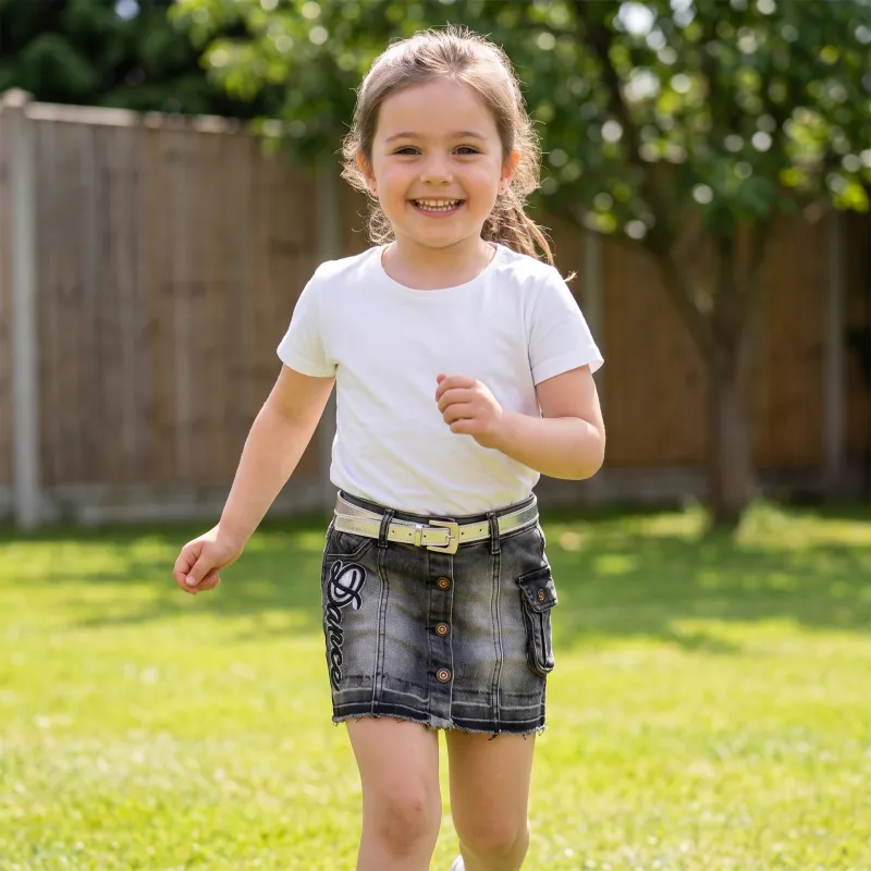 Black Denim Skirt