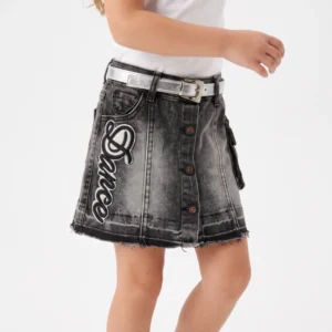 Black Denim Skirt