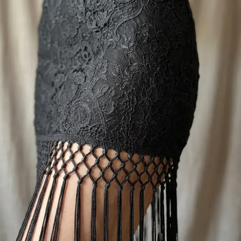 macrame Black Skirt