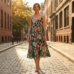 Tropical Wattan Dress