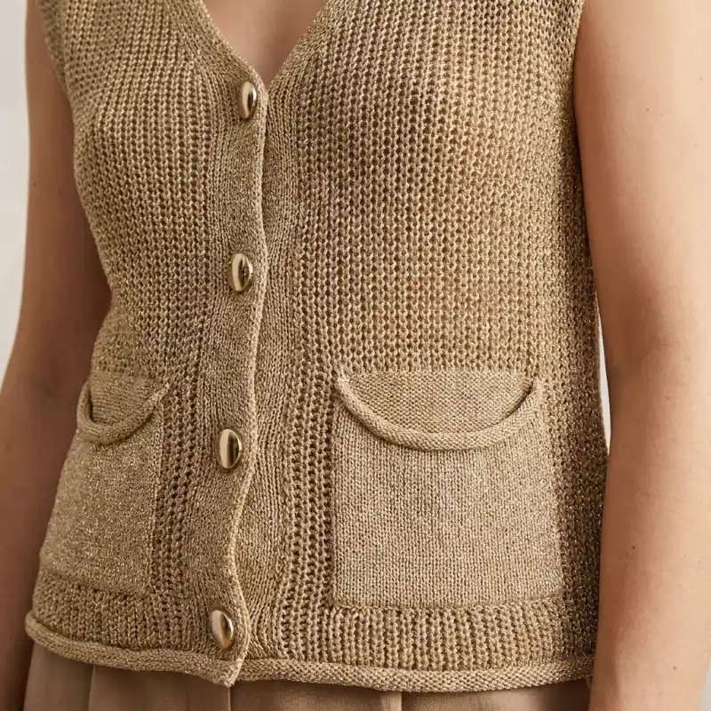 Sparkle Champagne Vest