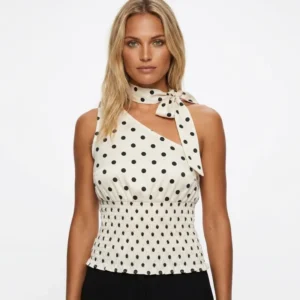 Polka Cream Top