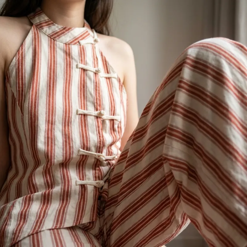 Brown Striped Set
