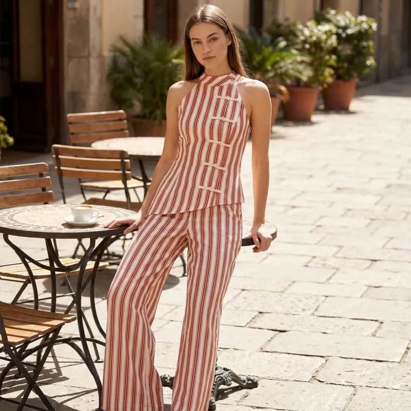 Brown Striped Set