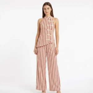 Brown Striped Set