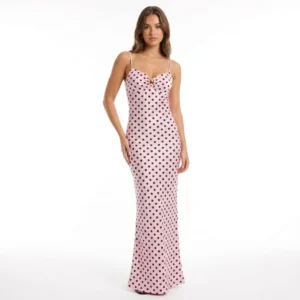 Pink Polka Slip Dress